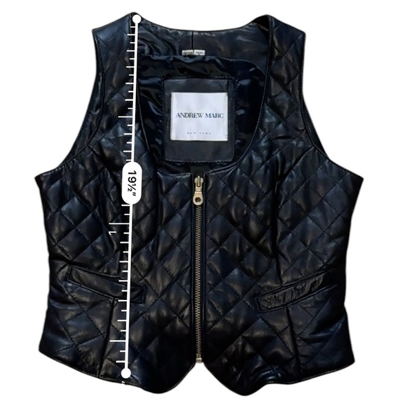 Andrew Marc Women's Black Quilted Vest - Picture 10 of 10
